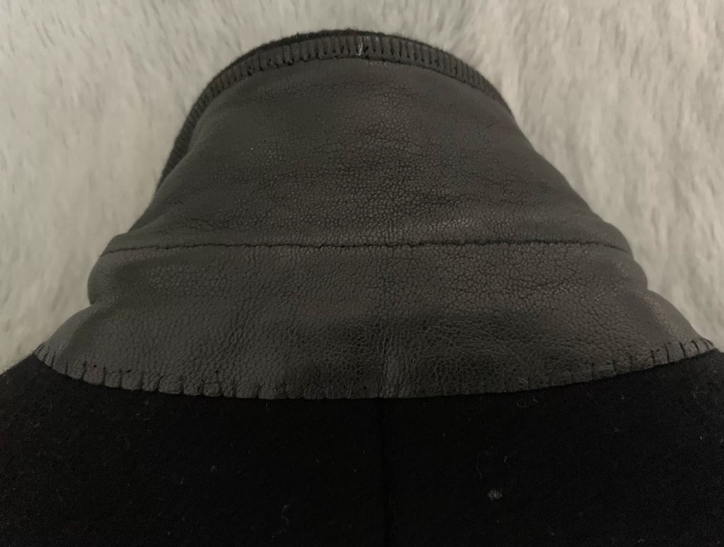 Saint Laurent 15FW Black Sheepskin Coat Wool