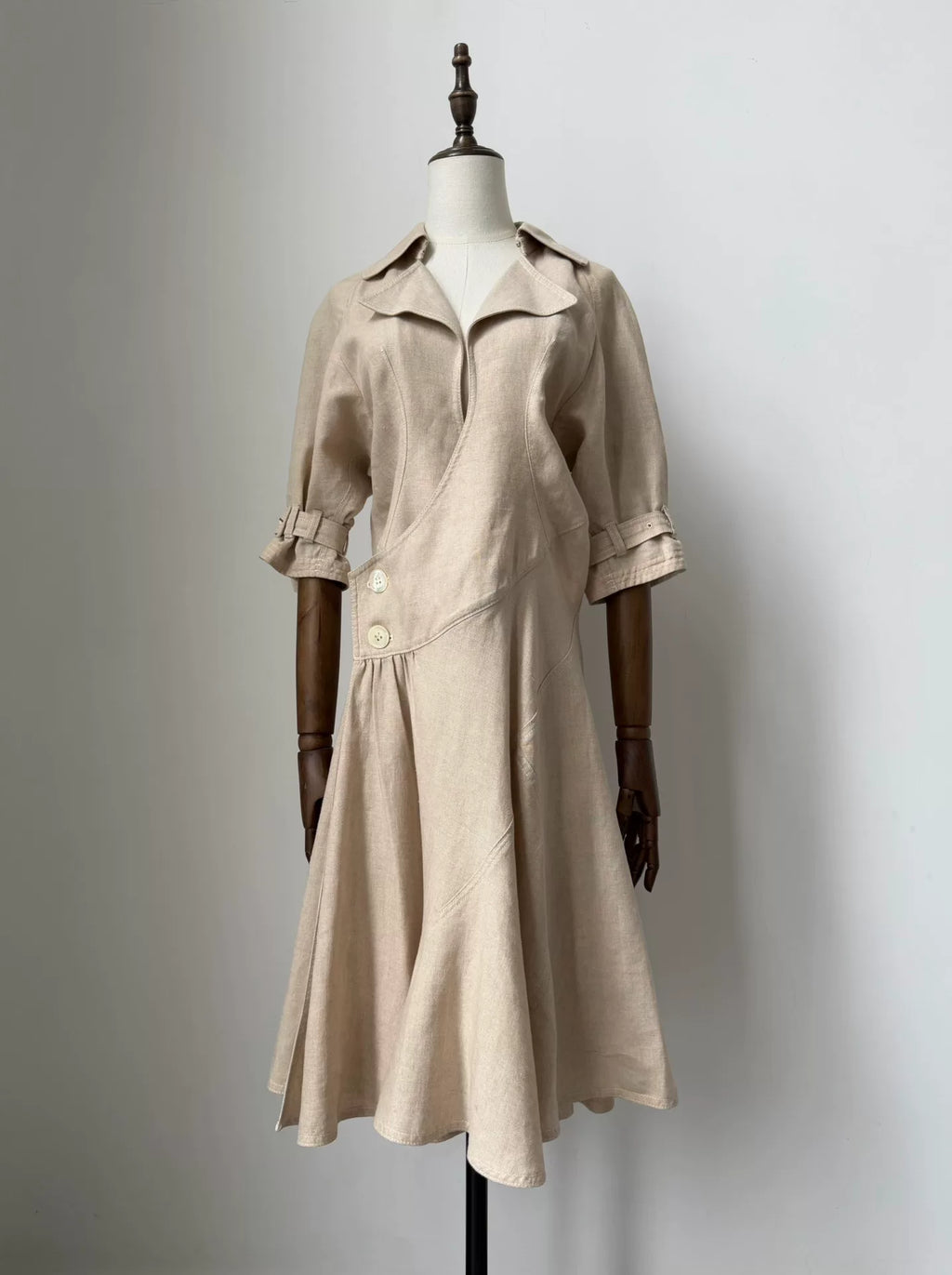 Junya Watanabe 2010 linen deconstructed trench coat dress