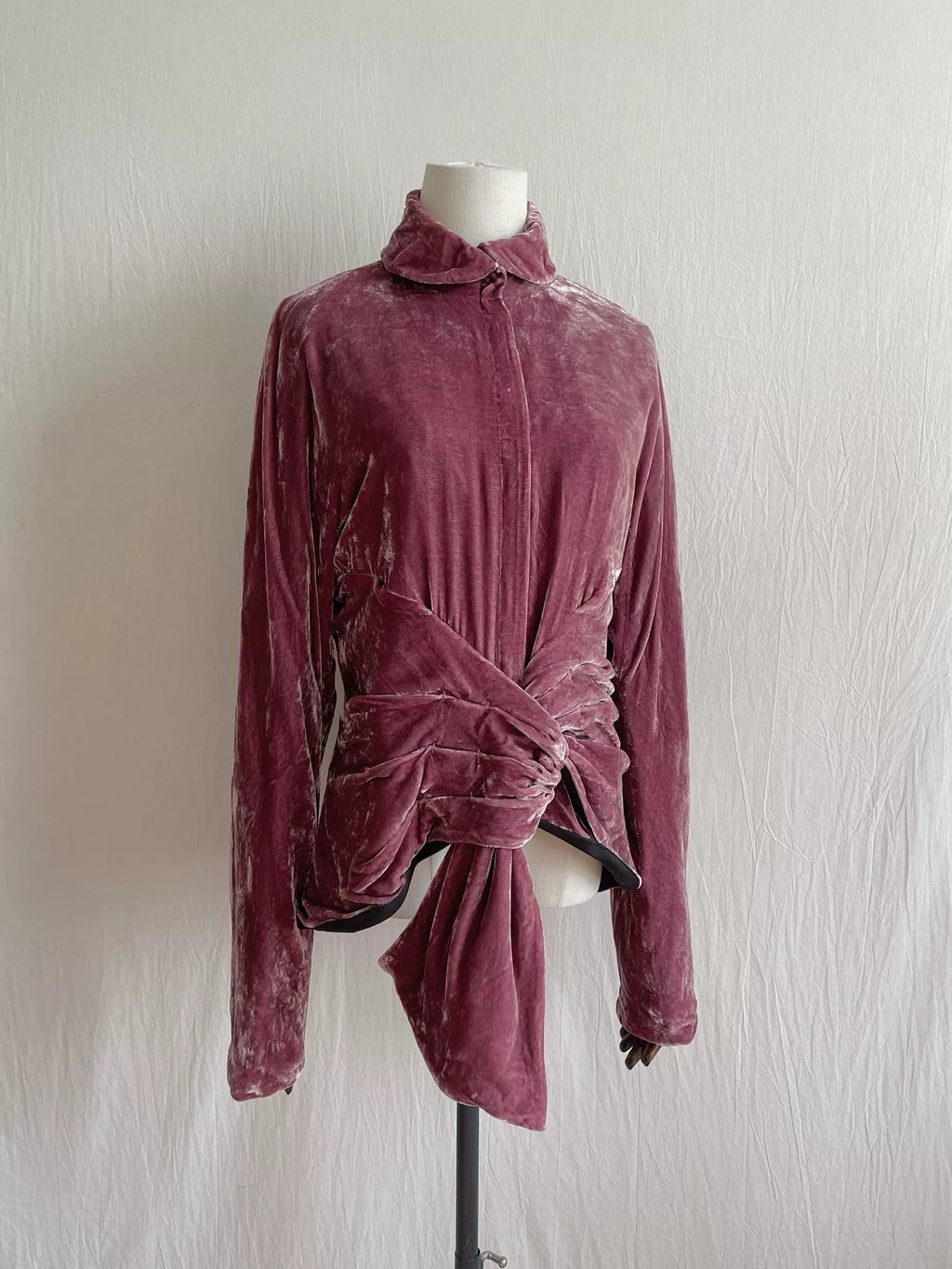 Jean Paul Gaultier Velvet Peach Silk Top