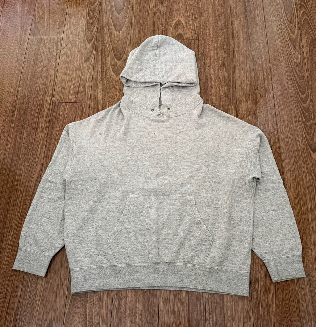 visvim Contrary Dept AMPLUS HOODIE P.O. CRASH Grey Distressed Cotton Hoodie
