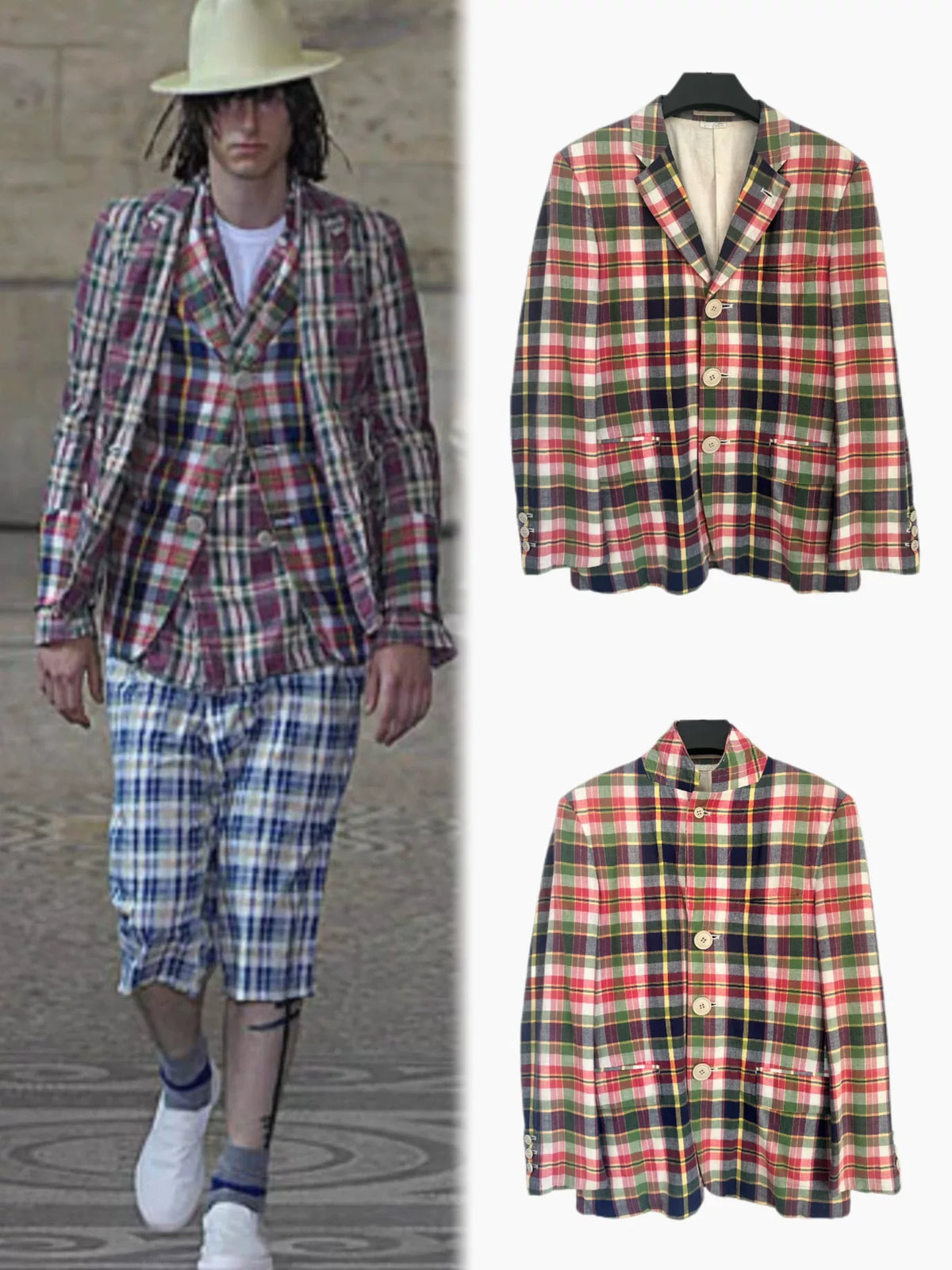 Comme Des Garcons 08SS Multicolor Plaid Jacket