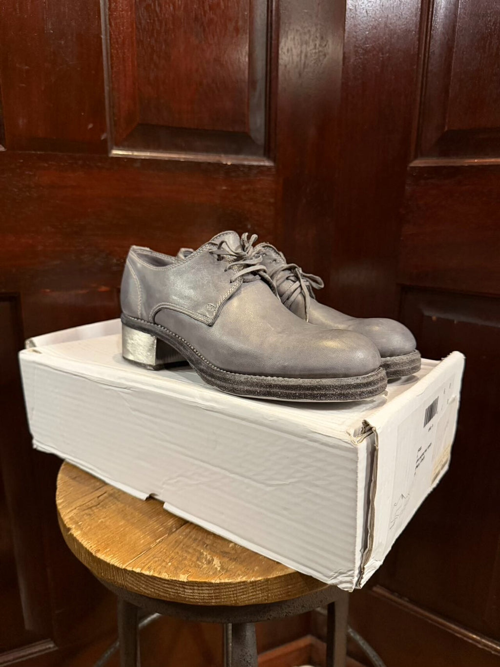 Guidi 792ZI Starry Sky Grey Iron Root Derby Horsehide Shoes