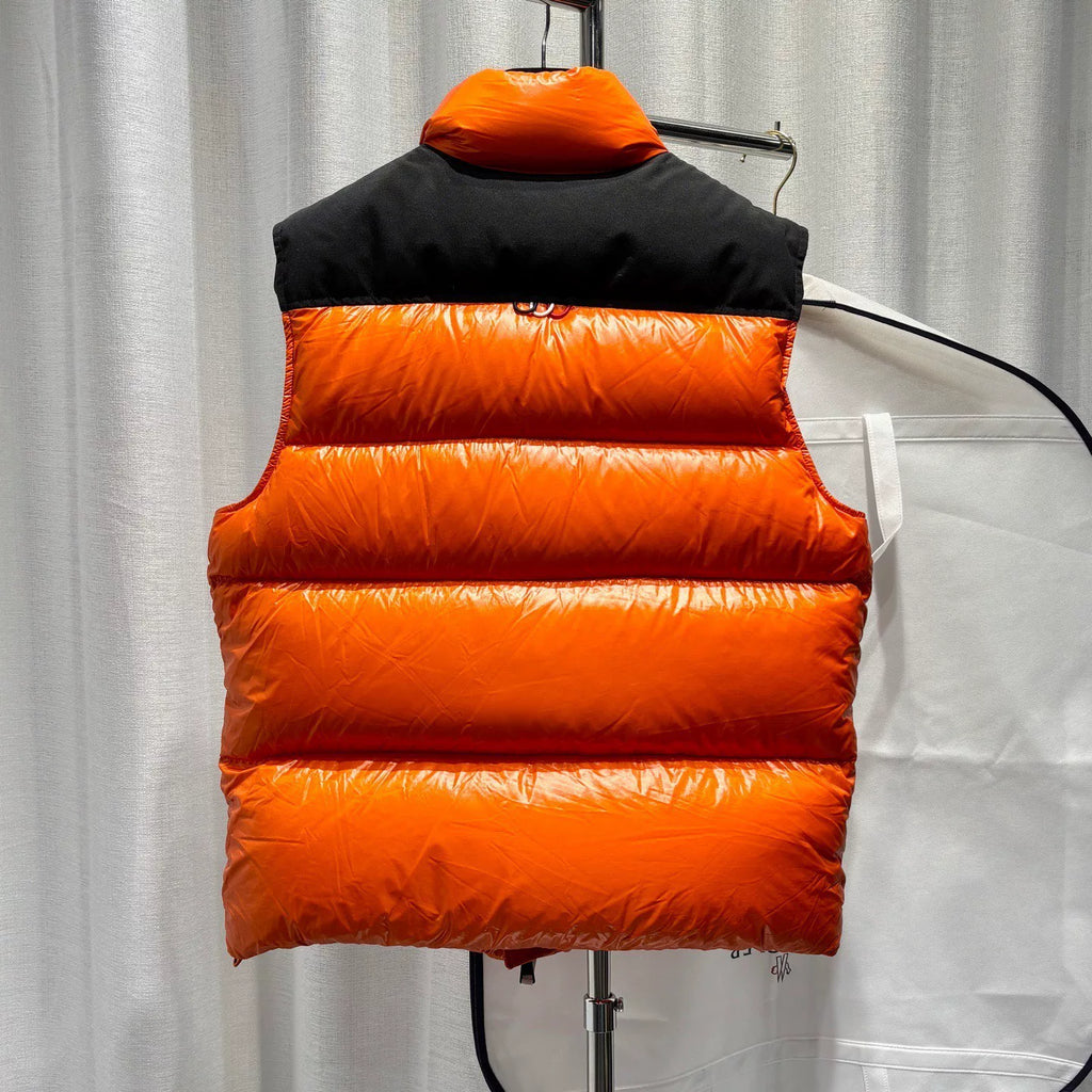 Moncler Orange Stand-Collar Nylon Down Vest