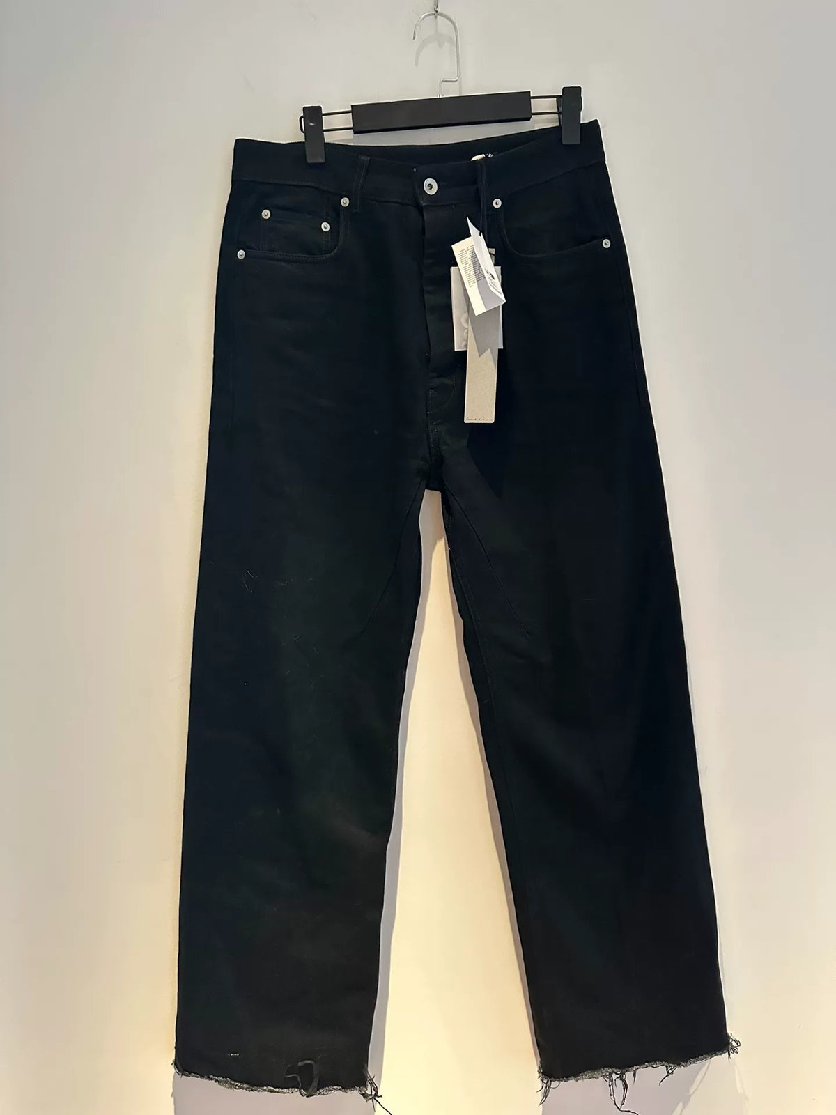 Rick Owens Geth Cut Distressed Frayed-Hem Pants