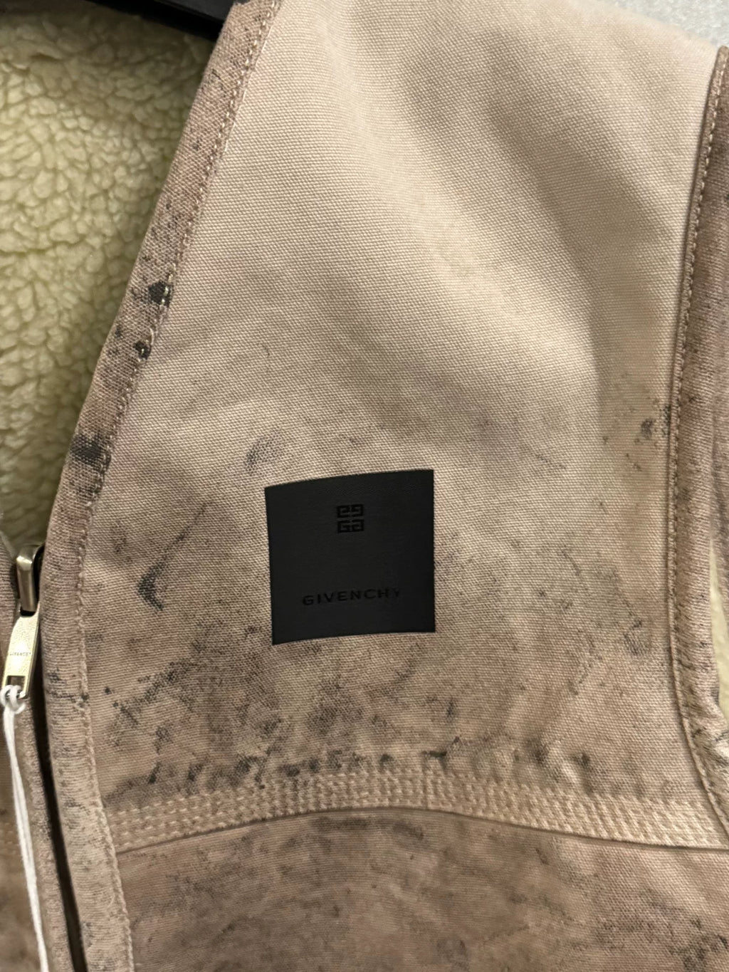 Givenchy distressed mud-dyed lambswool vest
