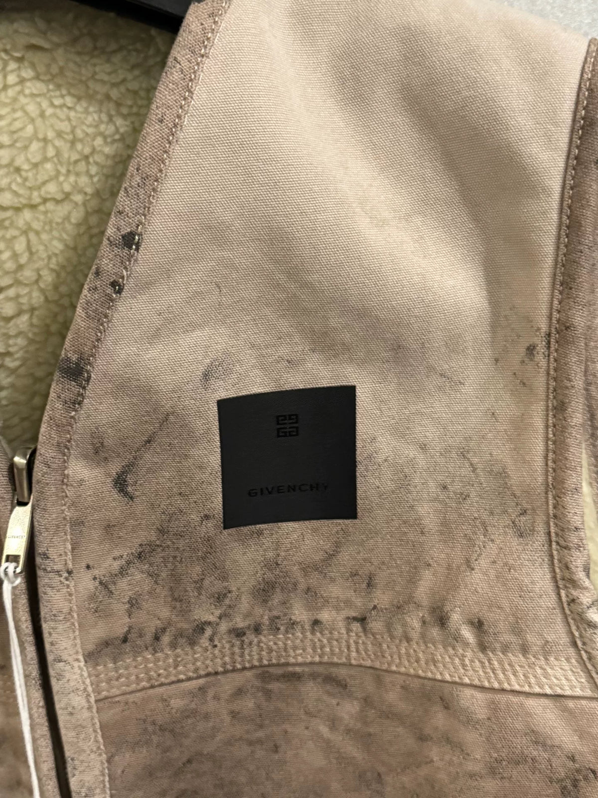 Givenchy distressed mud-dyed lambswool vest