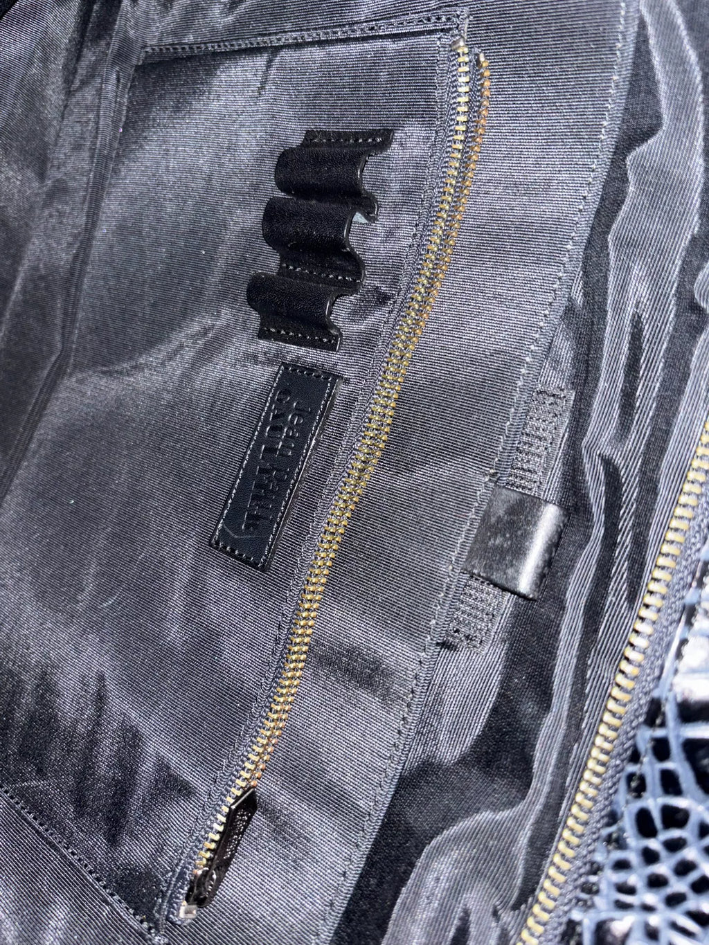 1990s Jean Paul Gaultier Blue Crocodile-Leather Bag