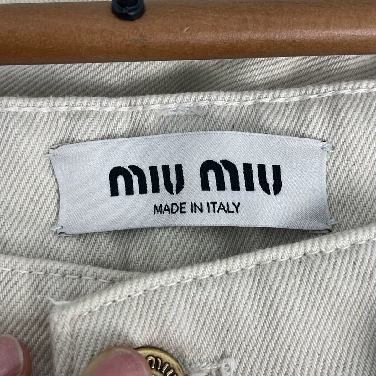 Miu Miu pocket logo jeans