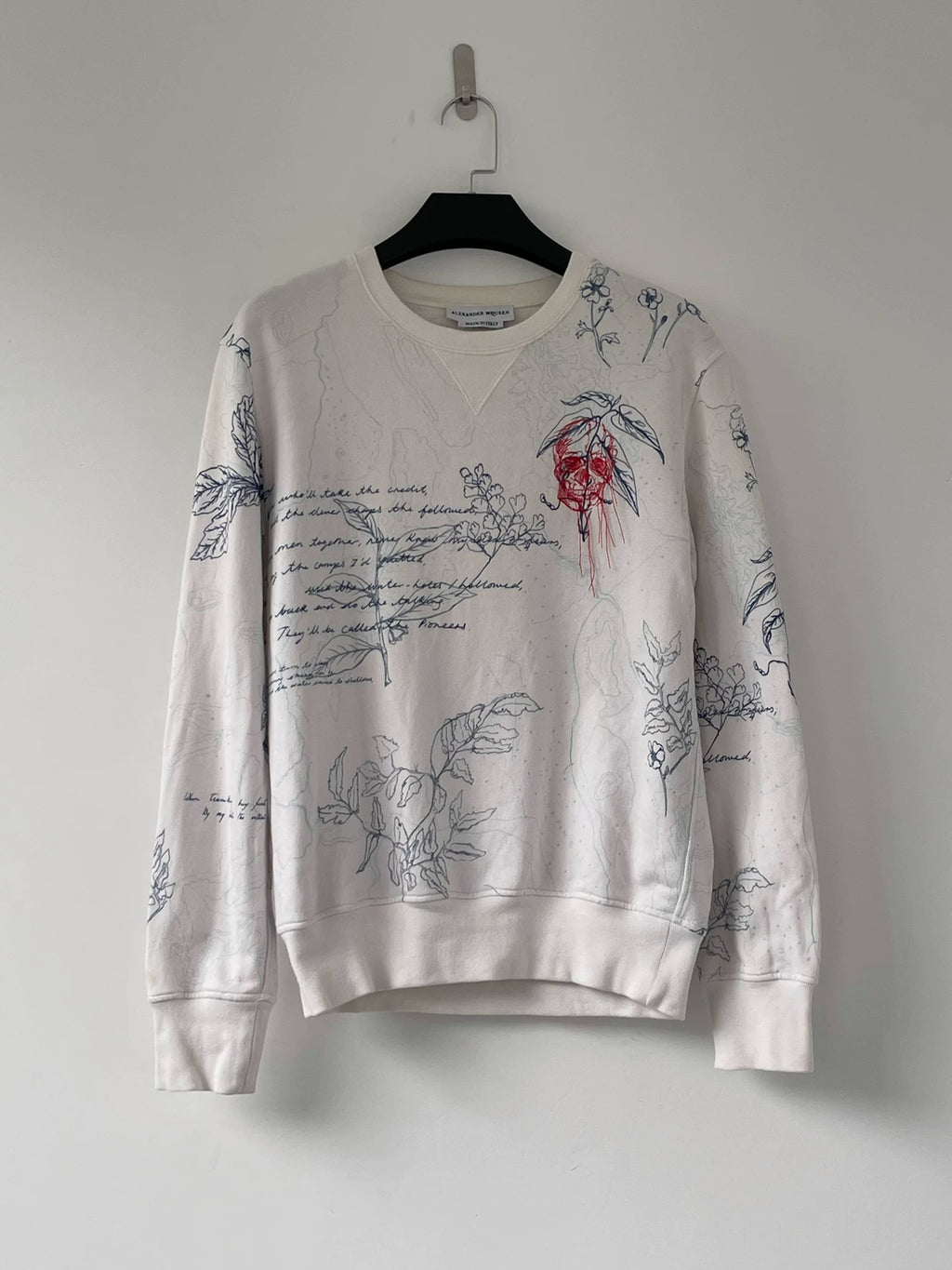 Alexander McQueen 16SS Manuscript Sweatshirt