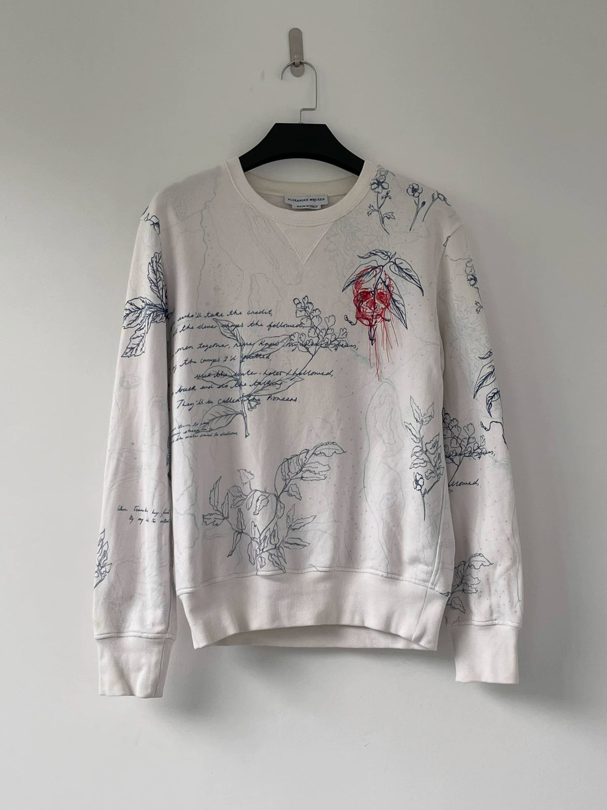 Alexander McQueen 16SS Manuscript Sweatshirt