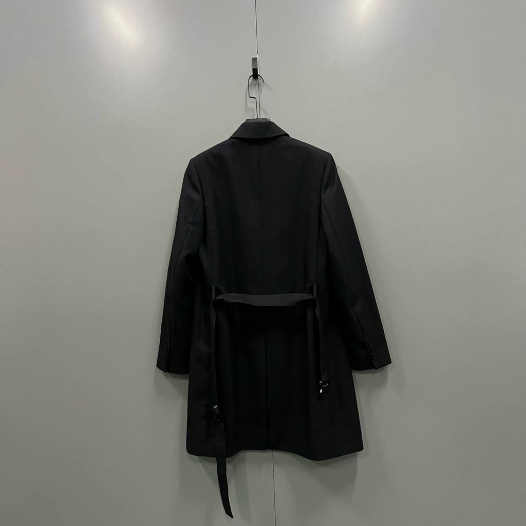 Dior Black Belted Coat