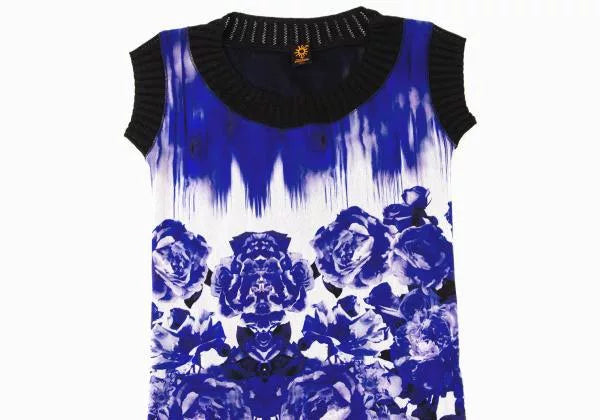 Jean Paul Gaultier Blue Mesh Top
