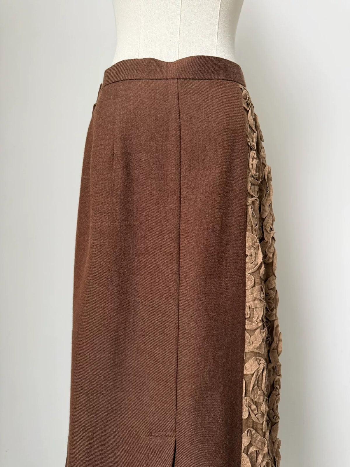Comme Des Garcons Rei Kawakubo 2000 Tricot line rose patchwork skirt