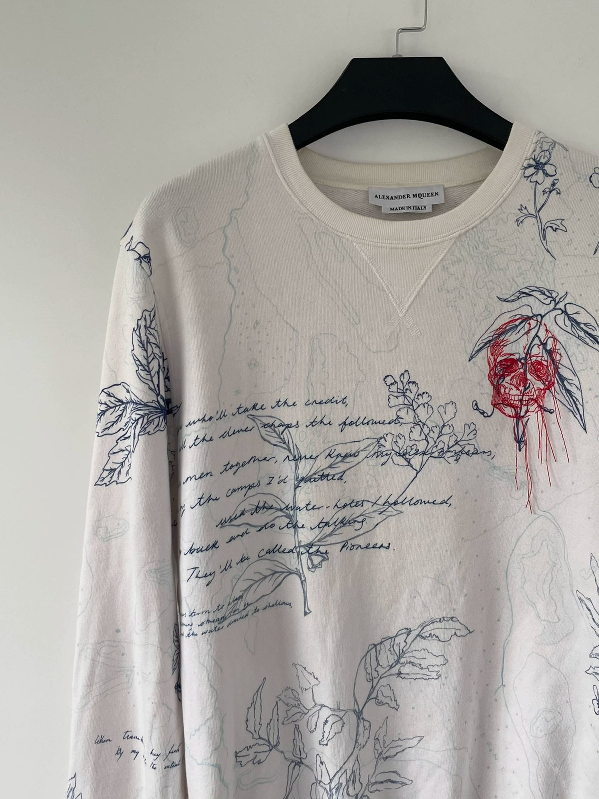 Alexander McQueen 16SS Manuscript Sweatshirt