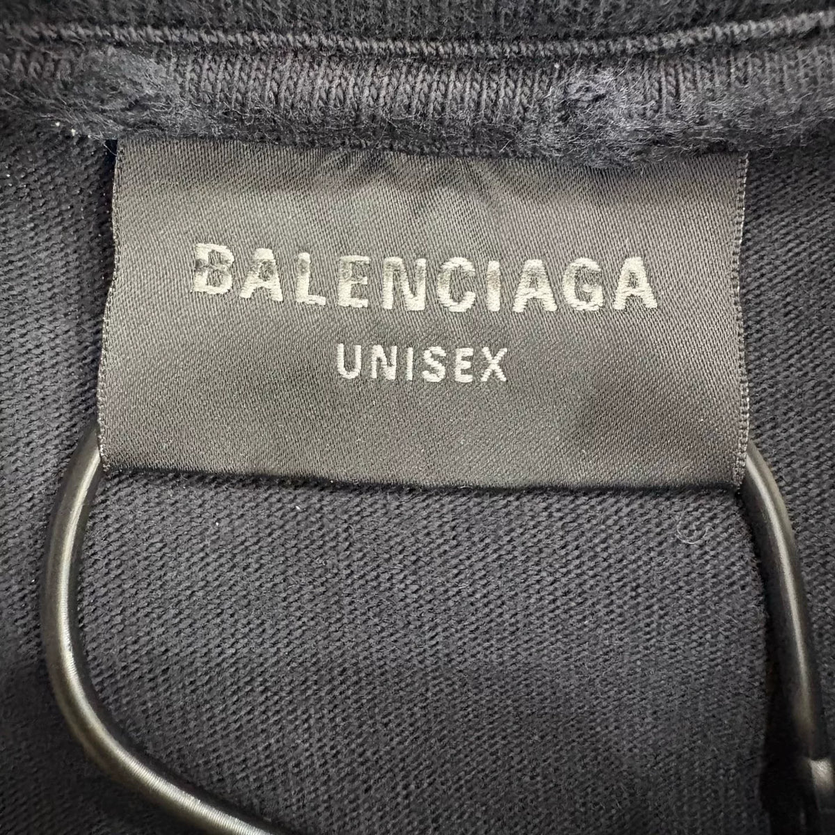 Balenciaga Black Logo Scissor Graffiti Print Short Sleeve Top