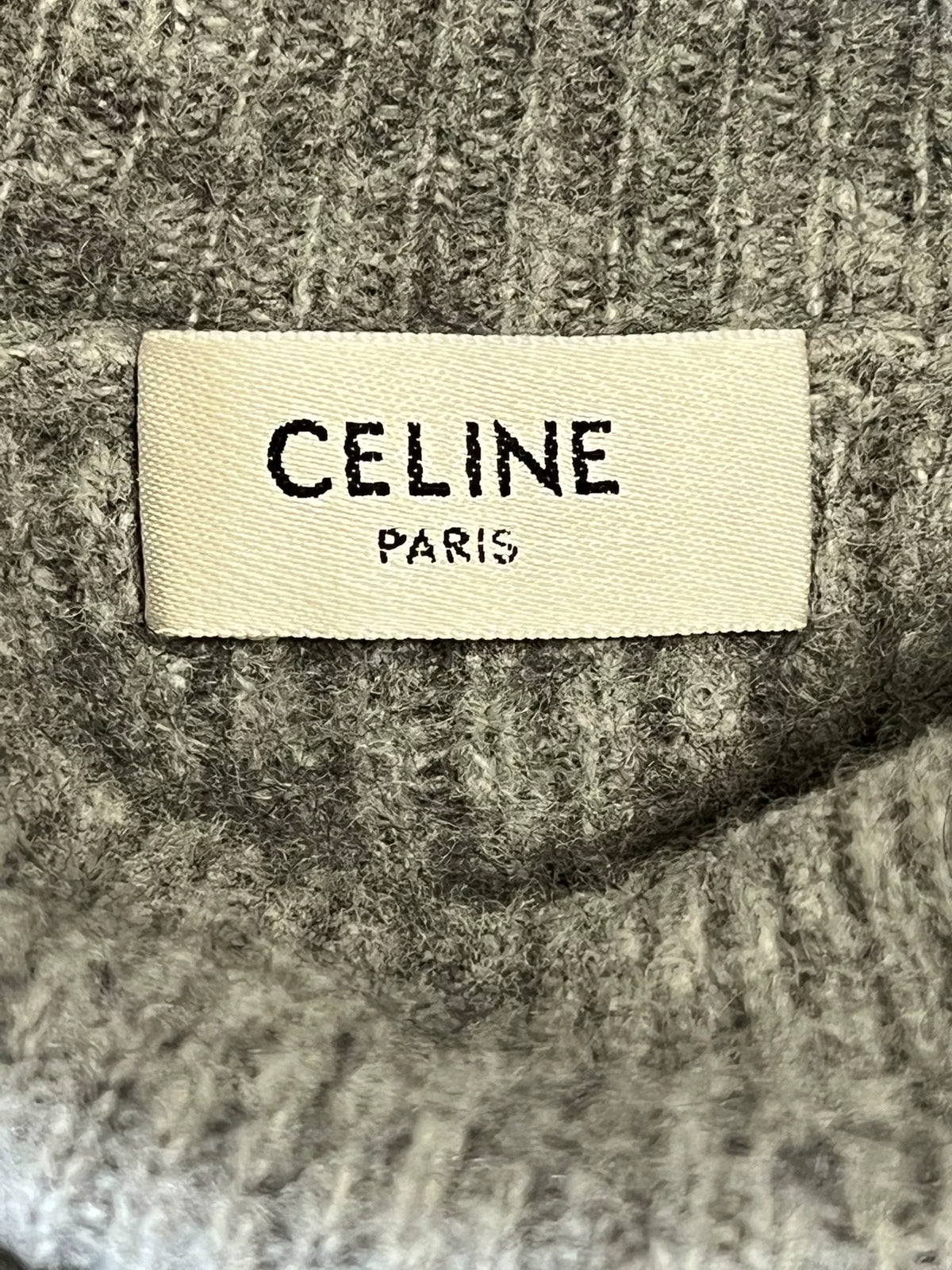 Celine Cashmere Turtleneck Gray Sweater