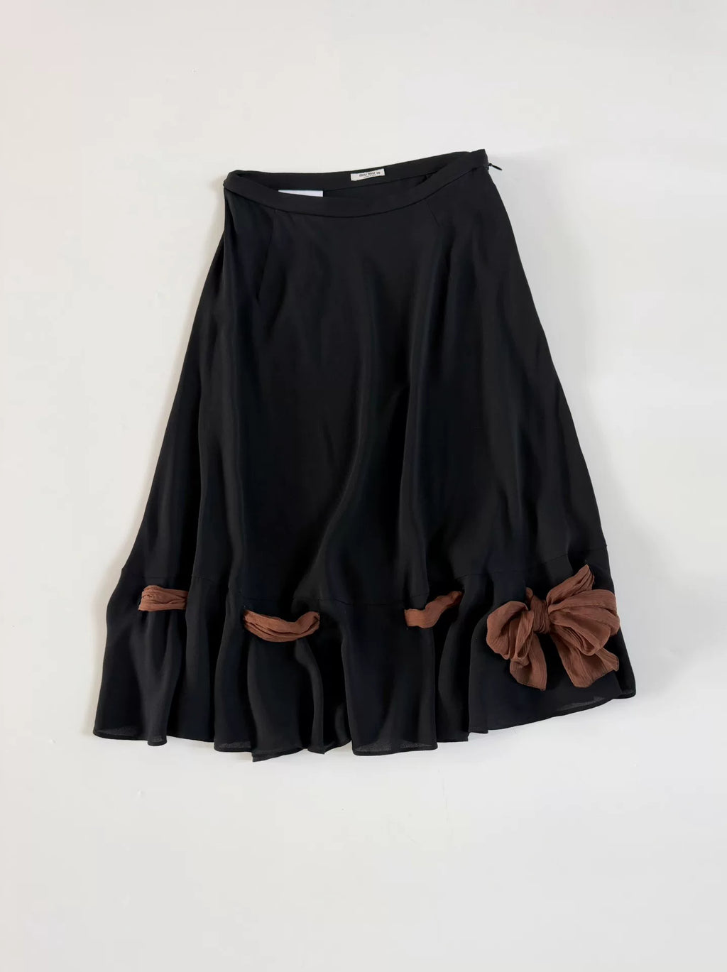 Miu Miu 2019 Tied Ribbon Hem Skirt