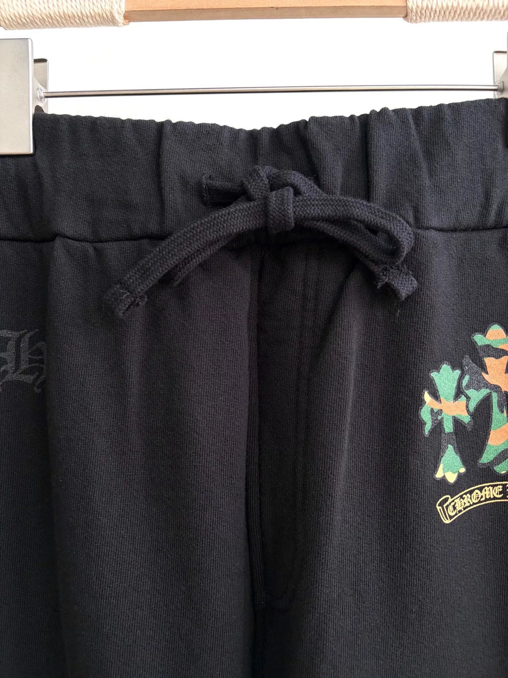 Chrome Hearts Black Camouflage Sanskrit Cross Cuffed Cotton Pants
