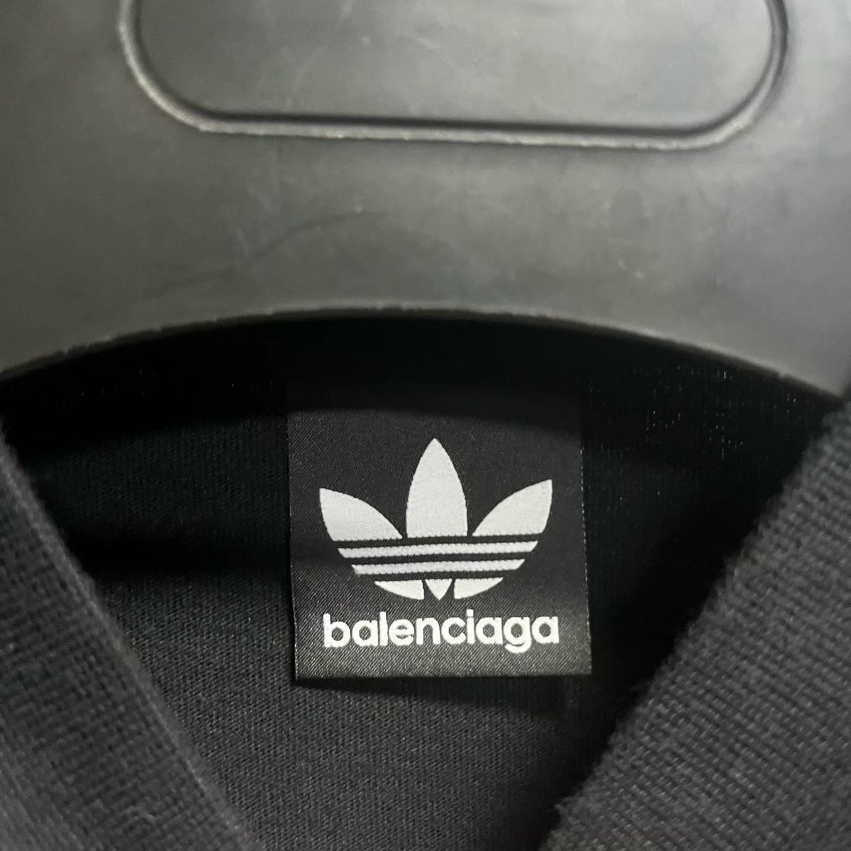 Balenciaga Black Logo Embroidered Crew Neck T-Shirt