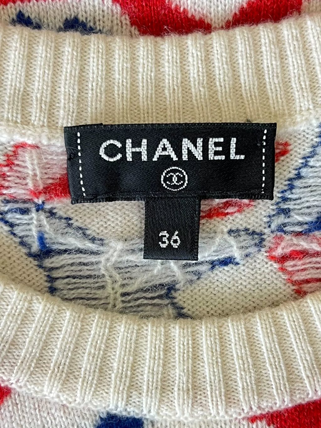 Chanel short-sleeve knit sweater