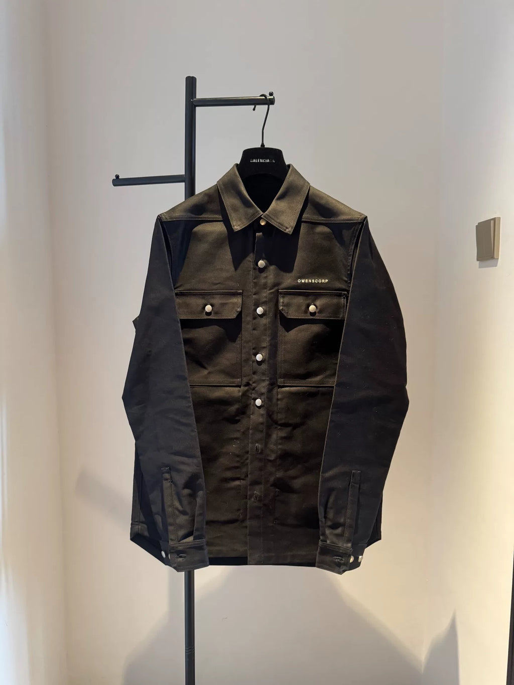 Rick Owens Forever Satin Cotton Work Shirt