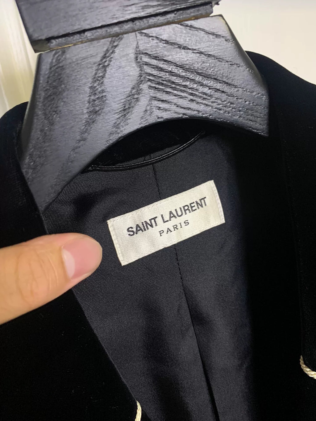 Saint Laurent 16FW Black Velvet Suit