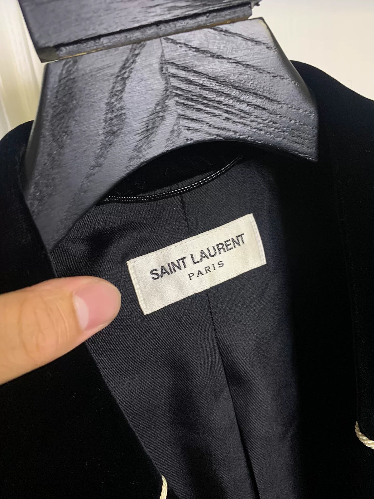 Saint Laurent 16FW Black Velvet Suit