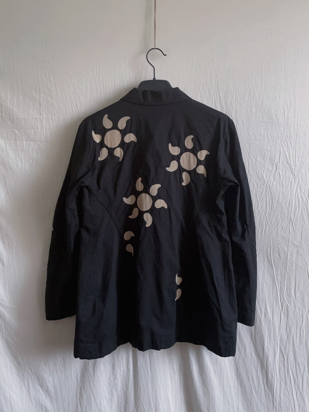 Issey Miyake 1990s Night Flame Black Top