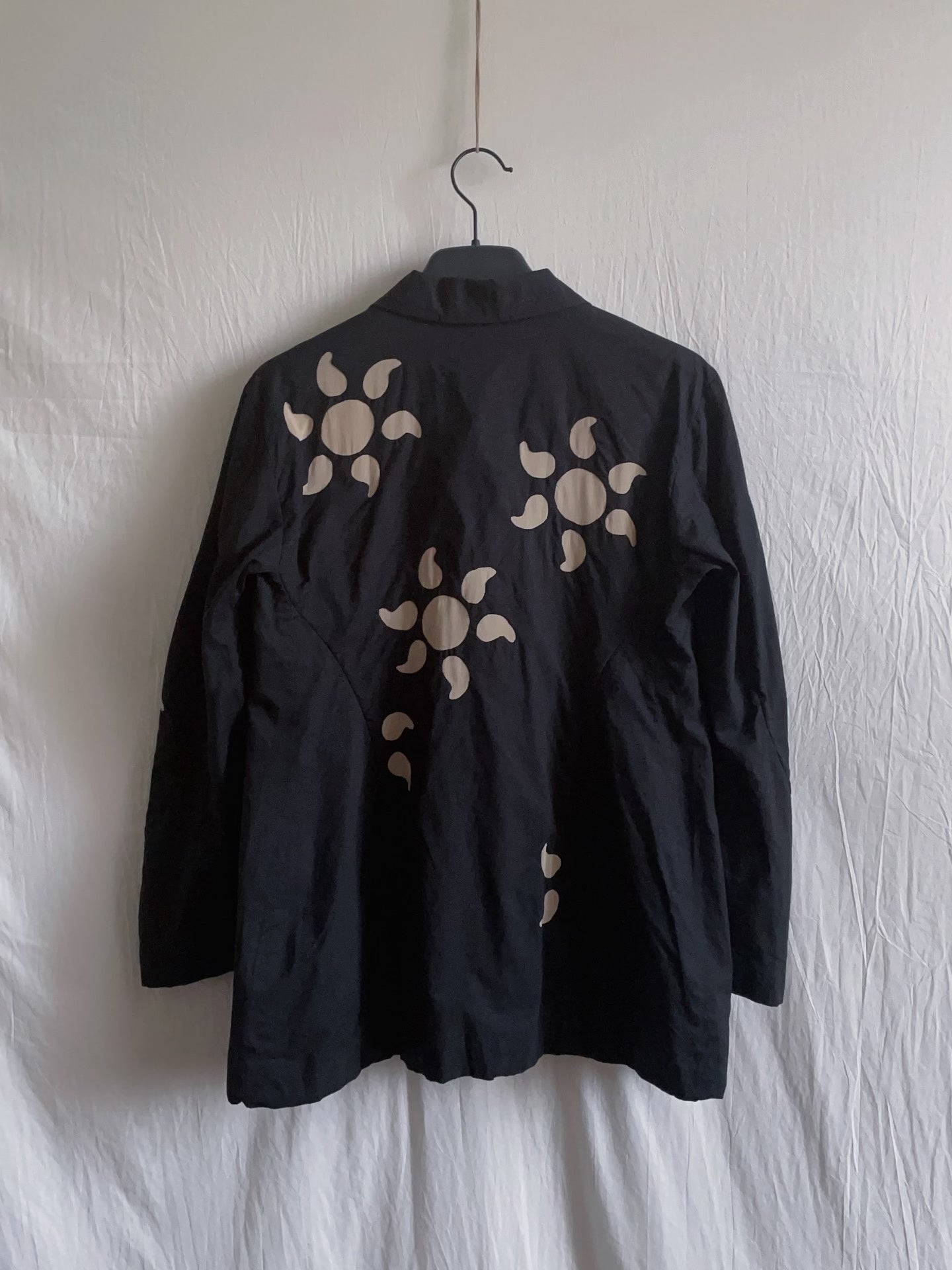 Issey Miyake 1990s Night Flame Black Top