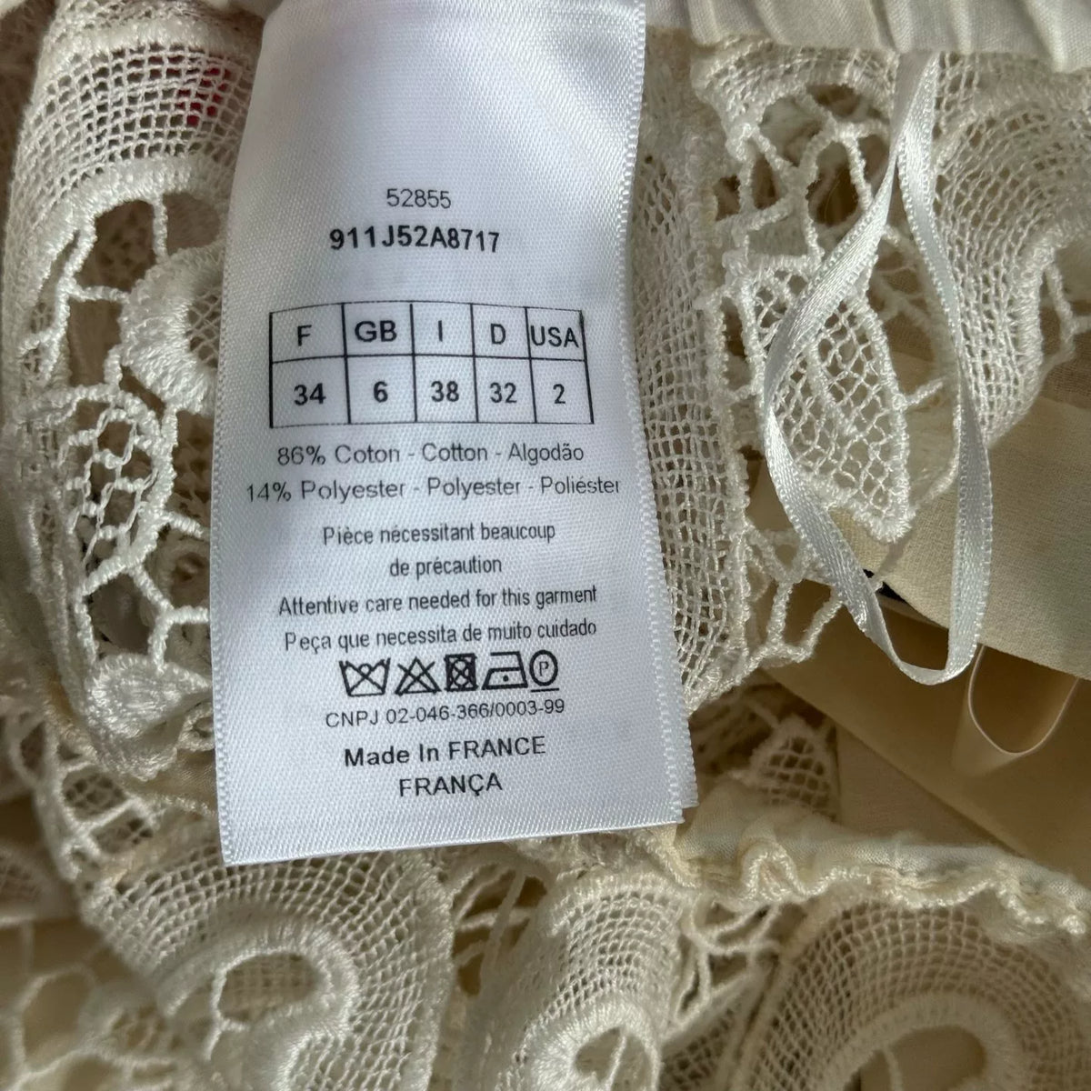 Dior Heavy Lace Skirt