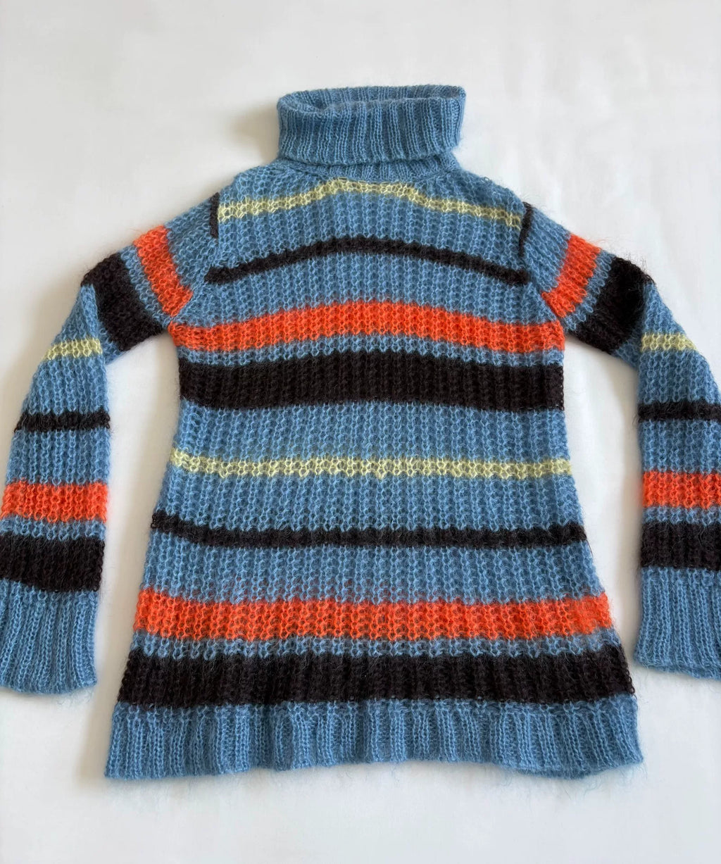 Junya Watanabe Mohair Panel Striped Vintage Knit Sweater