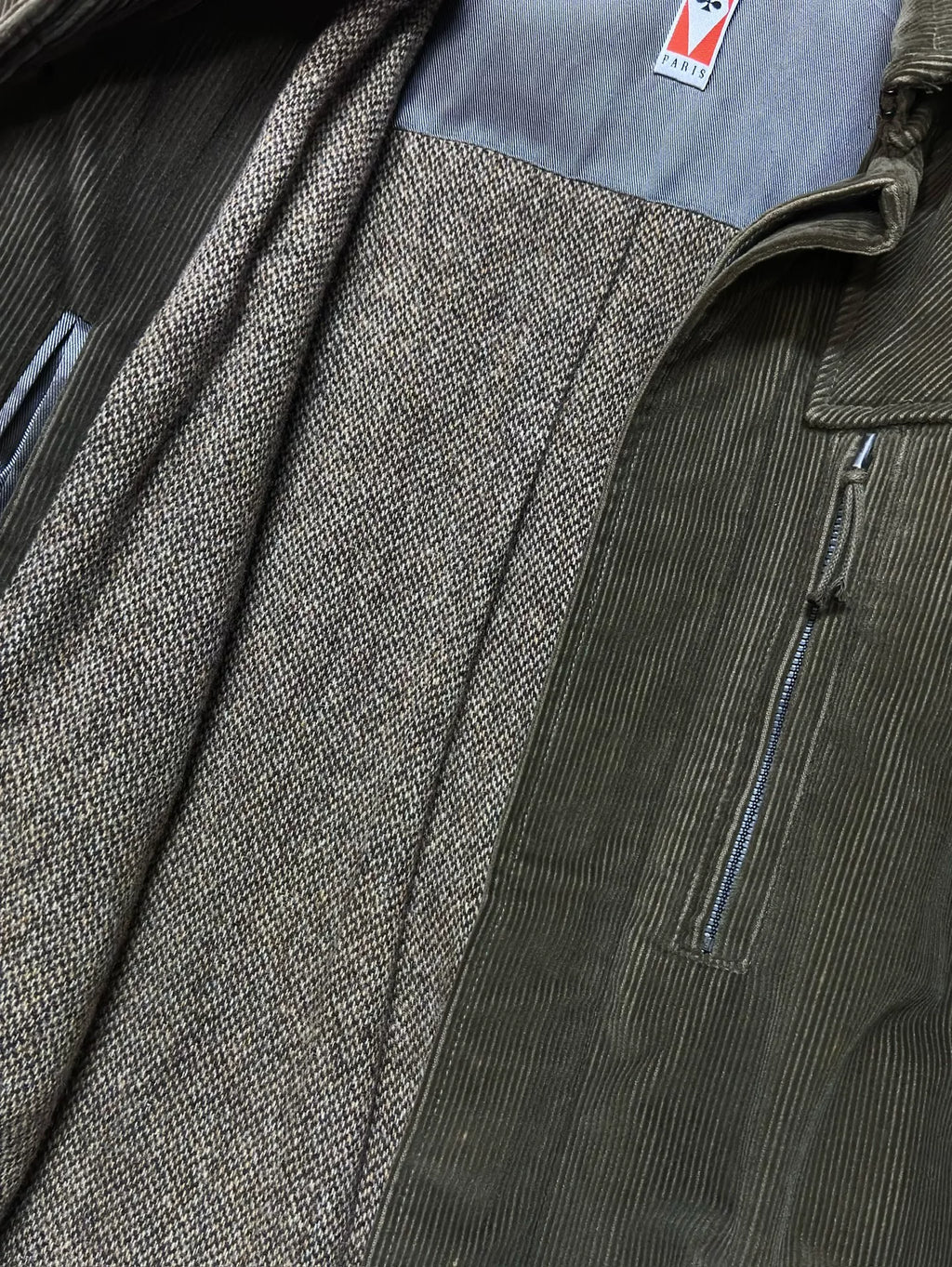 LEMAIRE Olive Green Corduroy Coat