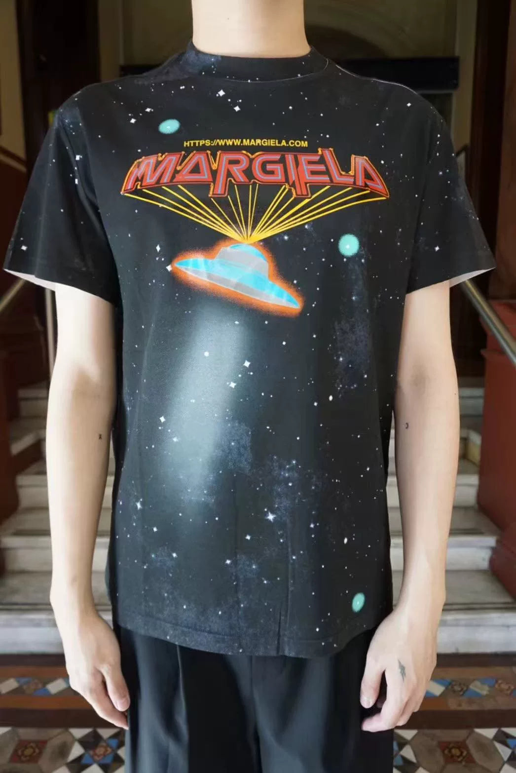 Maison Margiela SS19 Spaceship Space Print Cotton Tee