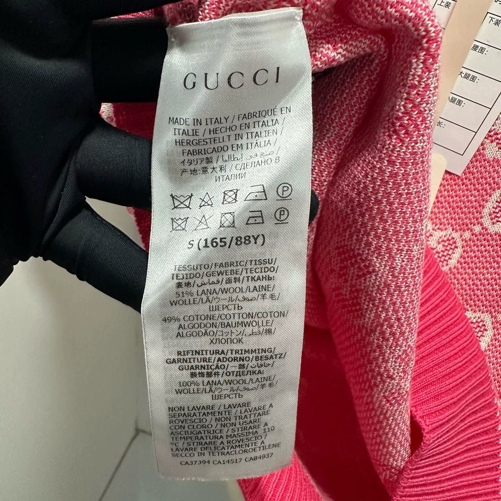 Gucci All-Over Print Knit Short Sleeve Top