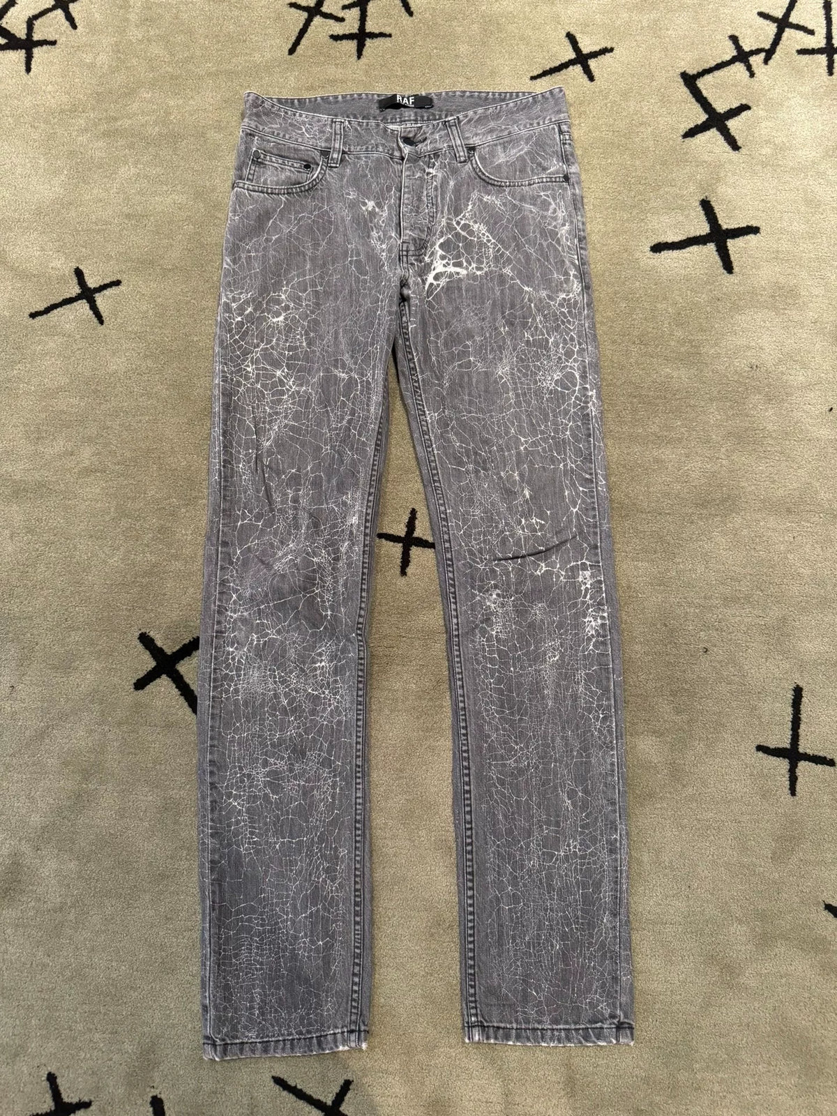 Raf Simons SS06 Crack Spider Web Denim Jeans
