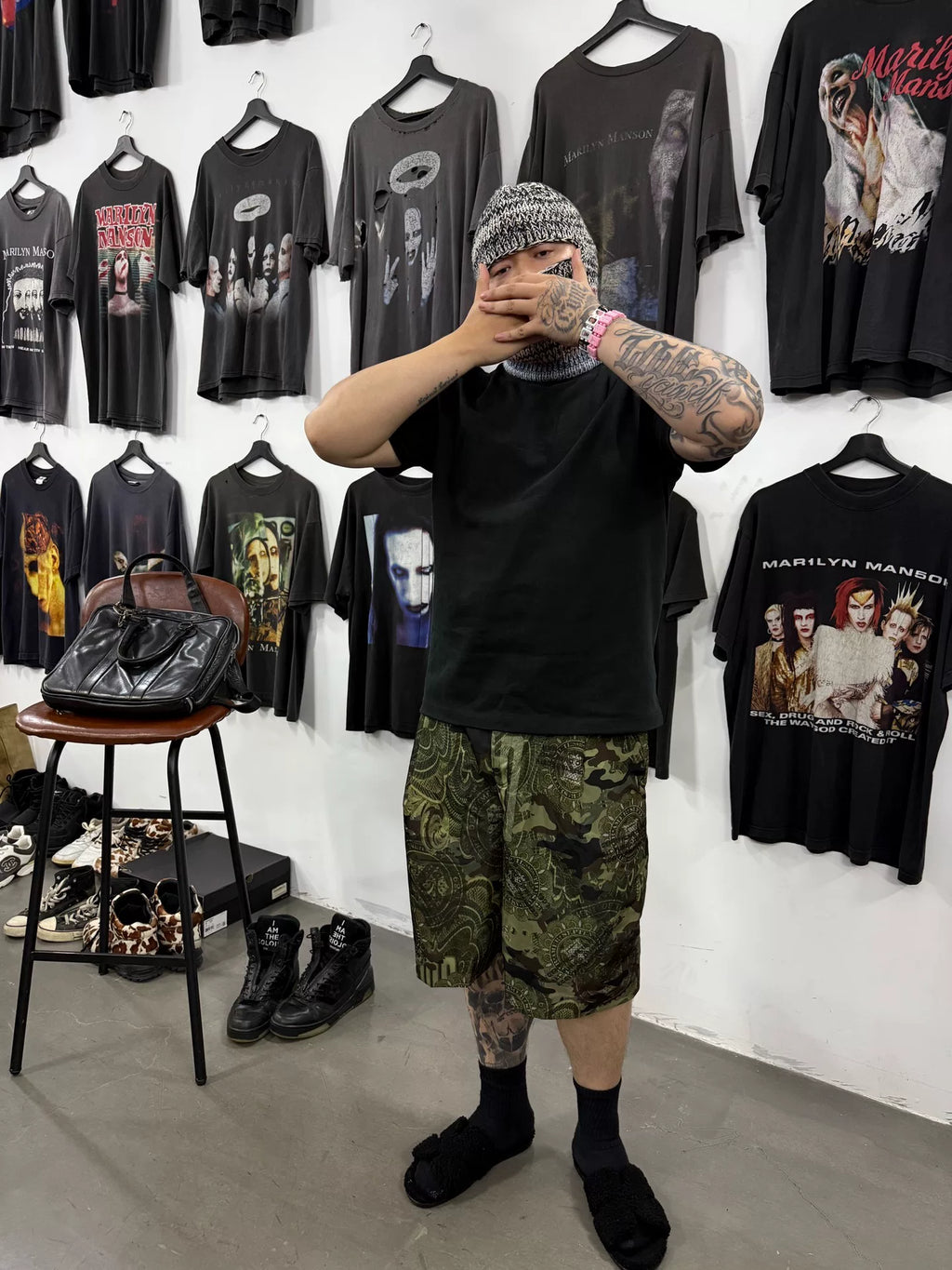 Givenchy Camo Print Shorts