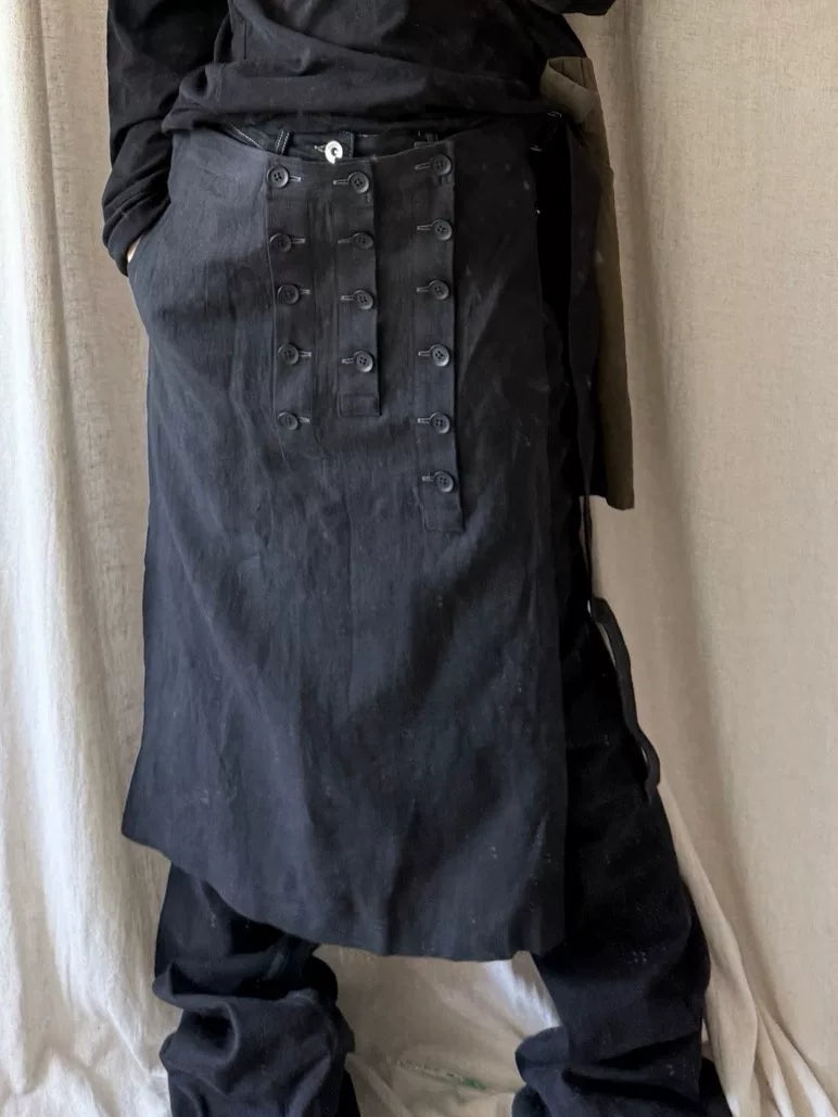 Yohji Yamamoto SS24 Linen Wrap Top