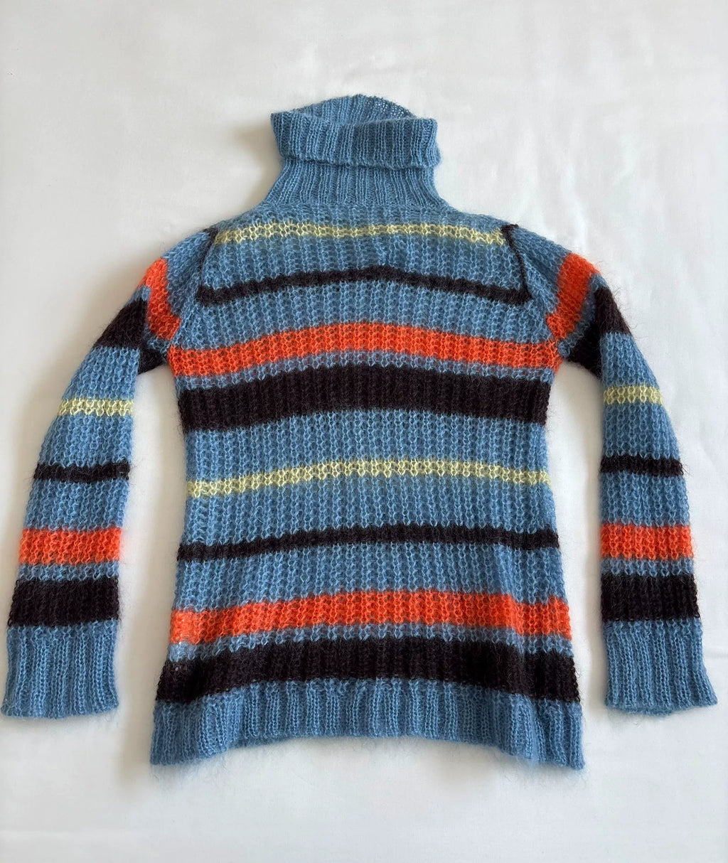 Junya Watanabe Mohair Panel Striped Vintage Knit Sweater