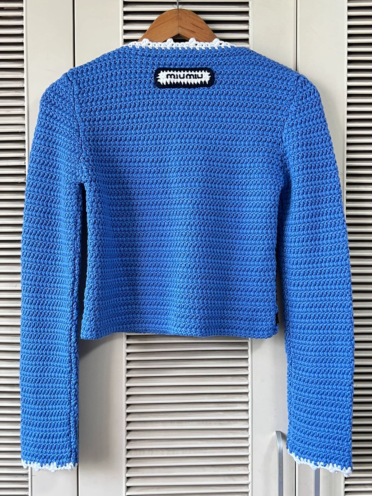 Miu Miu Hand-Crocheted Knit Cardigan