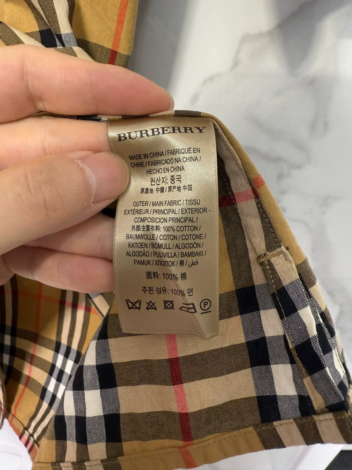 Burberry Brown Plaid Shirt