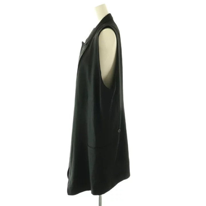 Ann Demeulemeester Black Long Wool Vest
