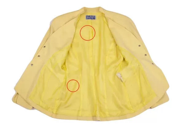 Thierry Mugler Vintage Yellow Cinched Silk Top