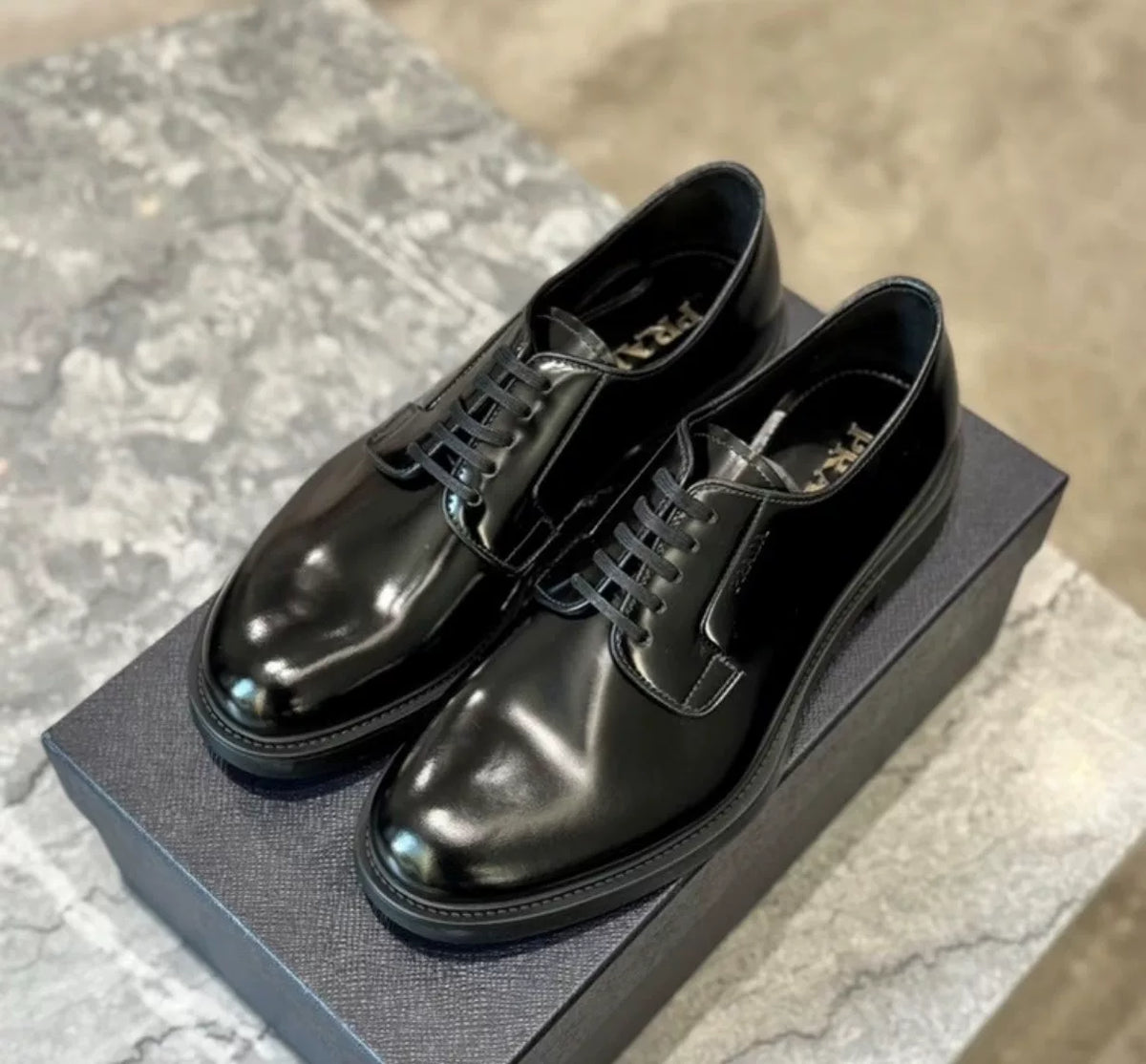 Prada men's leather shoes