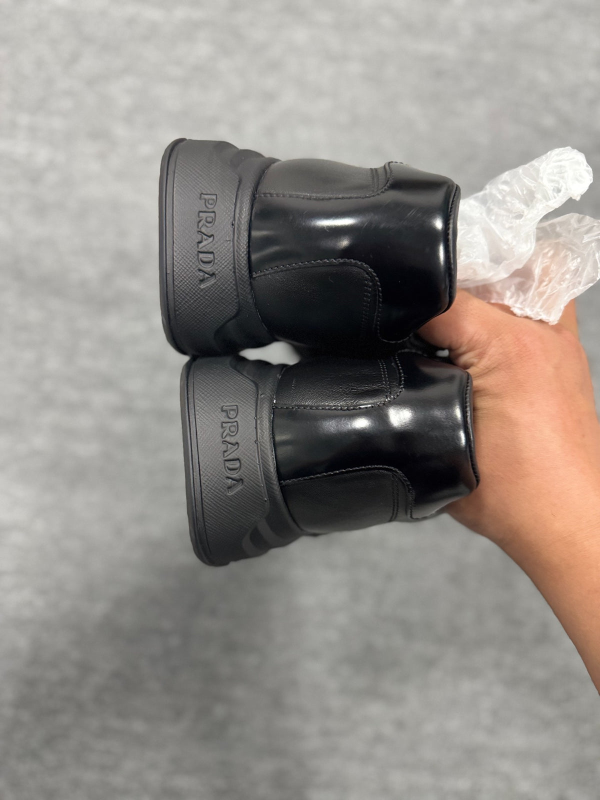 Prada Triangle Logo Black Loafers