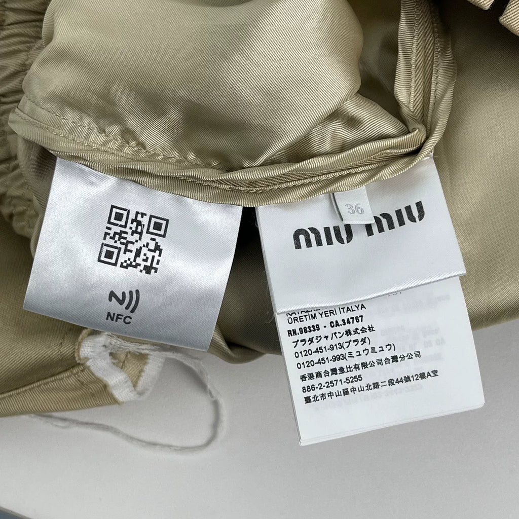 Miumiu Khaki Distressed Vest Jacket