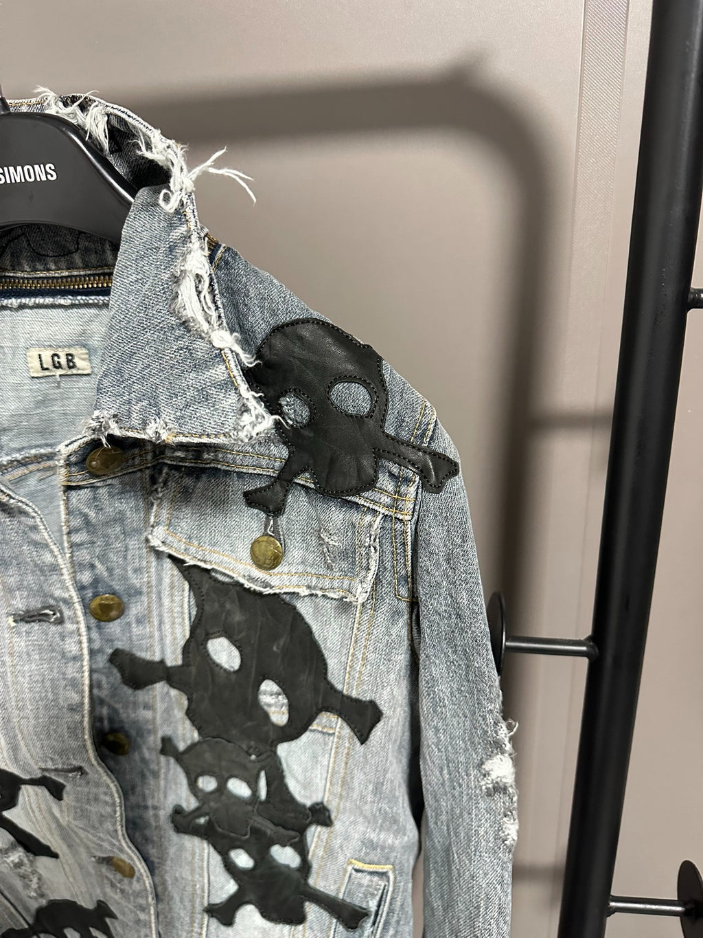 LGB l.g.b Patch Skull Denim Jacket