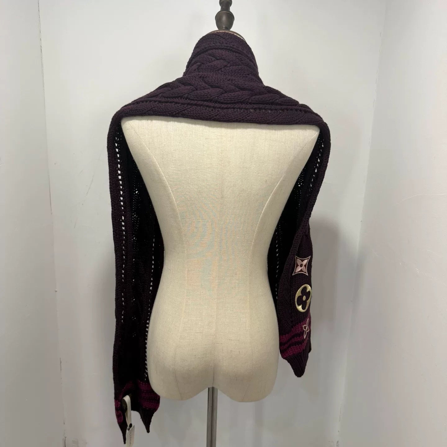 Louis Vuitton Embroidered Logo Scarf