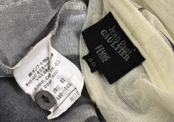 Jean Paul Gaultier Vintage Grey Demon Mesh Cardigan