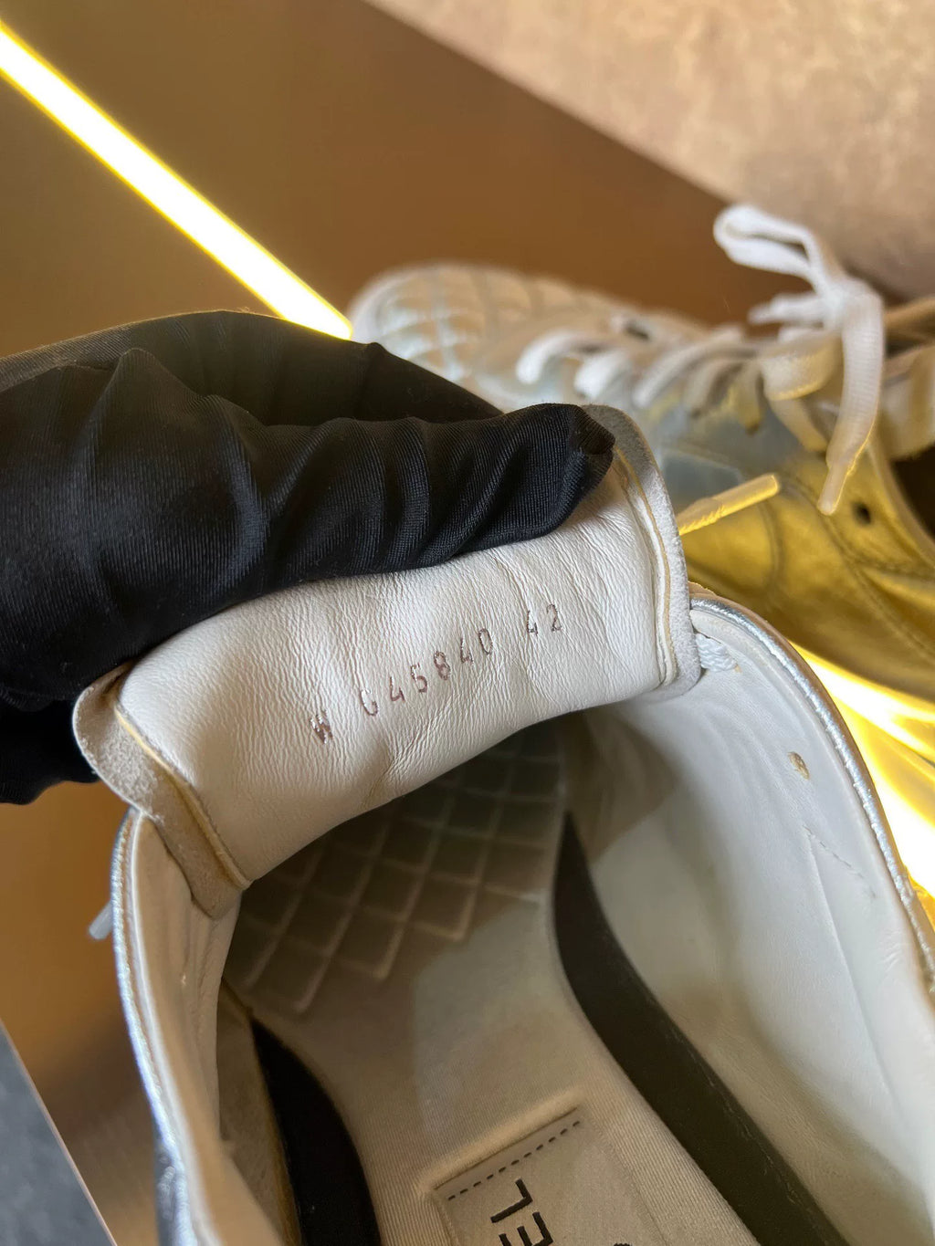 Chanel Silver German Army Trainers