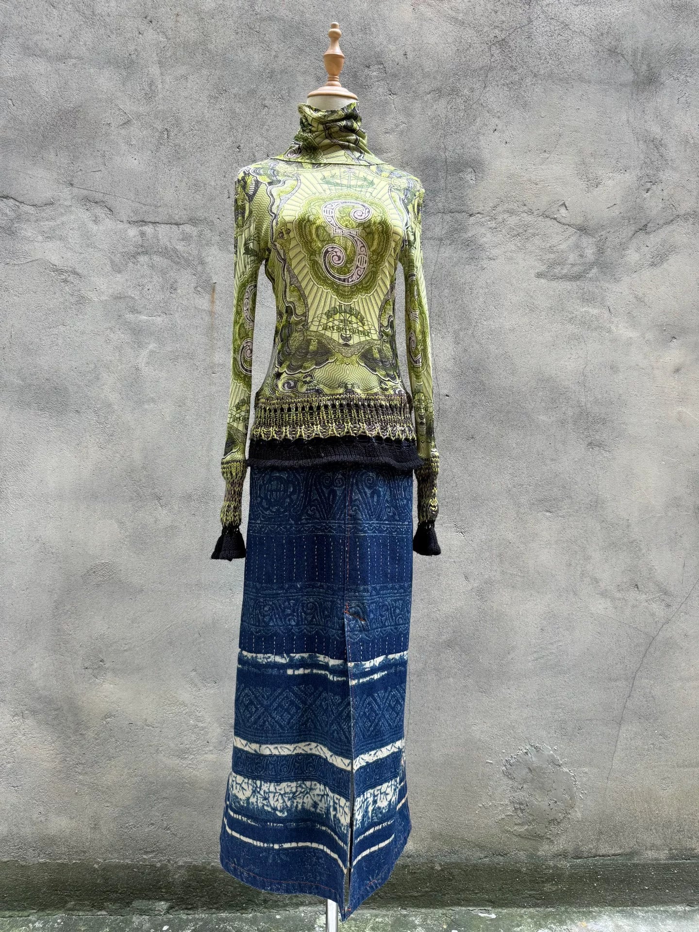 Jean Paul Gaultier Blue Denim Skirt
